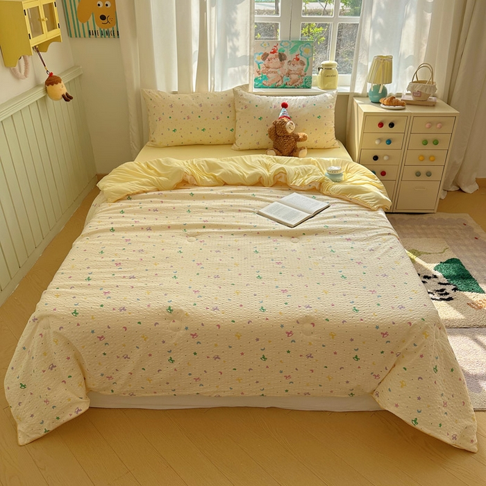 91家纺网 家纺一手货源 找家纺 初念 2026新款泡芙纱单夏被凉糖系列（凉而不冰的触感，清凉与柔软兼得） 凉糖-摇摇木马