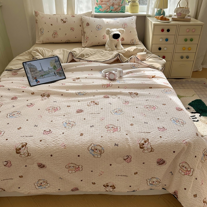 91家纺网 家纺一手货源 找家纺 初念 2026新款泡芙纱单夏被凉糖系列（凉而不冰的触感，清凉与柔软兼得） 凉糖-甜品萌宠