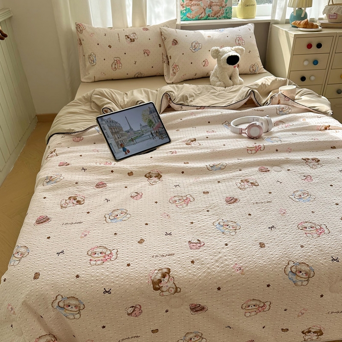 91家纺网 家纺一手货源 找家纺 初念 2026新款泡芙纱单夏被凉糖系列（凉而不冰的触感，清凉与柔软兼得） 凉糖-甜品萌宠