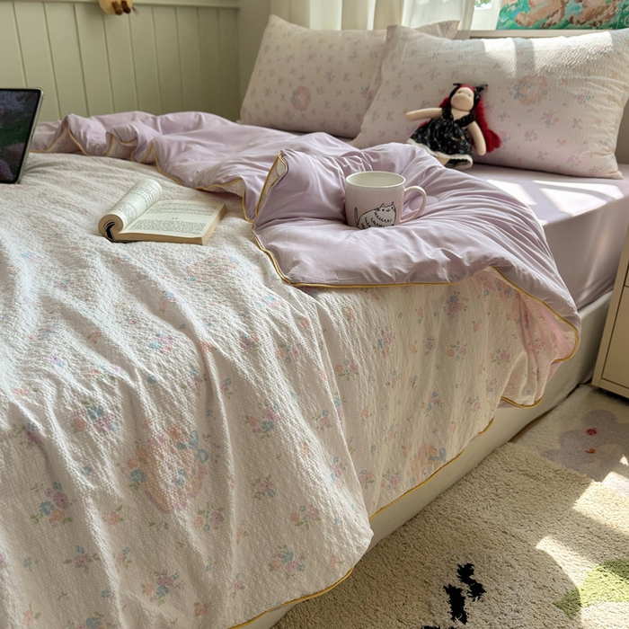 91家纺网 家纺一手货源 找家纺 初念 2026新款泡芙纱单夏被凉糖系列（凉而不冰的触感，清凉与柔软兼得） 凉糖-碎花藏甜