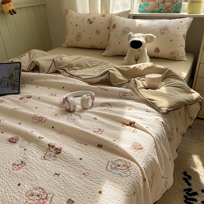 91家纺网 家纺一手货源 找家纺 初念 2026新款泡芙纱单夏被凉糖系列（凉而不冰的触感，清凉与柔软兼得） 凉糖-甜品萌宠