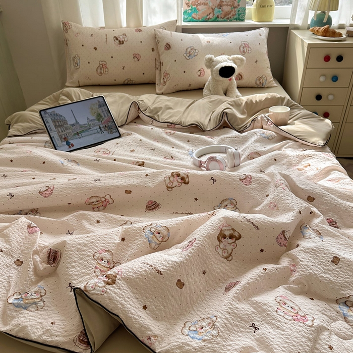 91家纺网 家纺一手货源 找家纺 初念 2026新款泡芙纱单夏被凉糖系列（凉而不冰的触感，清凉与柔软兼得） 凉糖-甜品萌宠