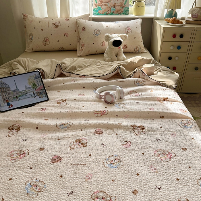 91家纺网 家纺一手货源 找家纺 初念 2026新款泡芙纱单夏被凉糖系列（凉而不冰的触感，清凉与柔软兼得） 凉糖-甜品萌宠