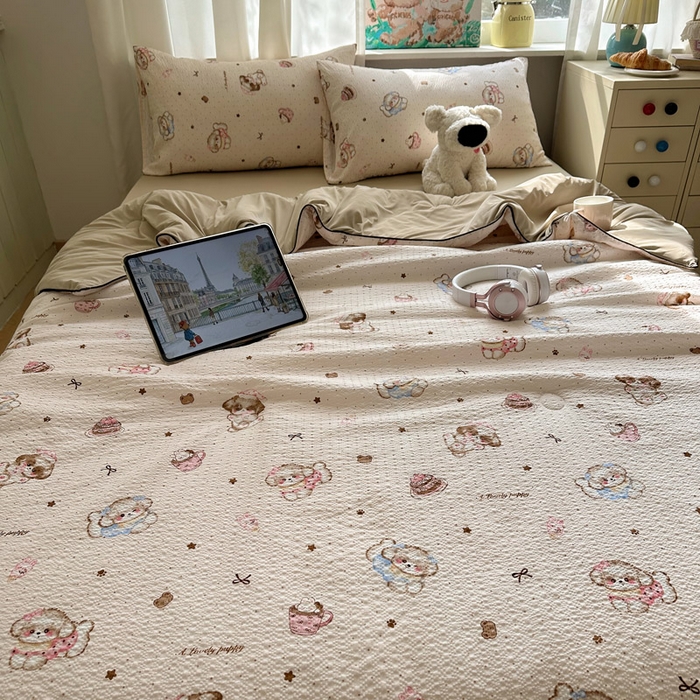 91家纺网 家纺一手货源 找家纺 初念 2026新款泡芙纱单夏被凉糖系列（凉而不冰的触感，清凉与柔软兼得） 凉糖-甜品萌宠