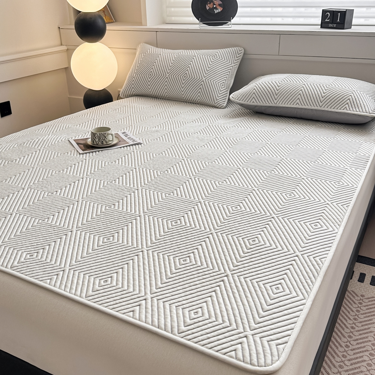 91家纺网 家纺一手货源 找家纺 （总）欧邦 2026新款PE中分子凉豆豆软席包边款外贸凉垫韩国出口可定制