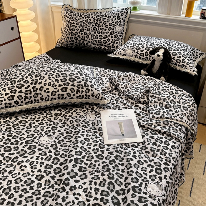 91家纺网 家纺一手货源 找家纺 （总）花伞家居 2026新款蕾丝花边皱皱双层纱夏被四件套含买家秀