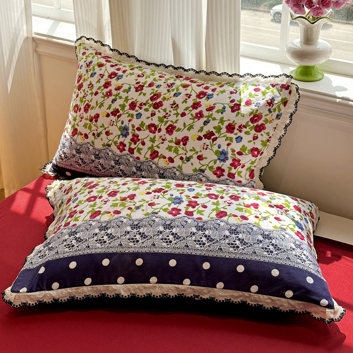 91家纺网 家纺一手货源 找家纺 花伞家居 2026新款蕾丝花边皱皱双层纱夏被四件套含买家秀 夏被-蕾丝碎花