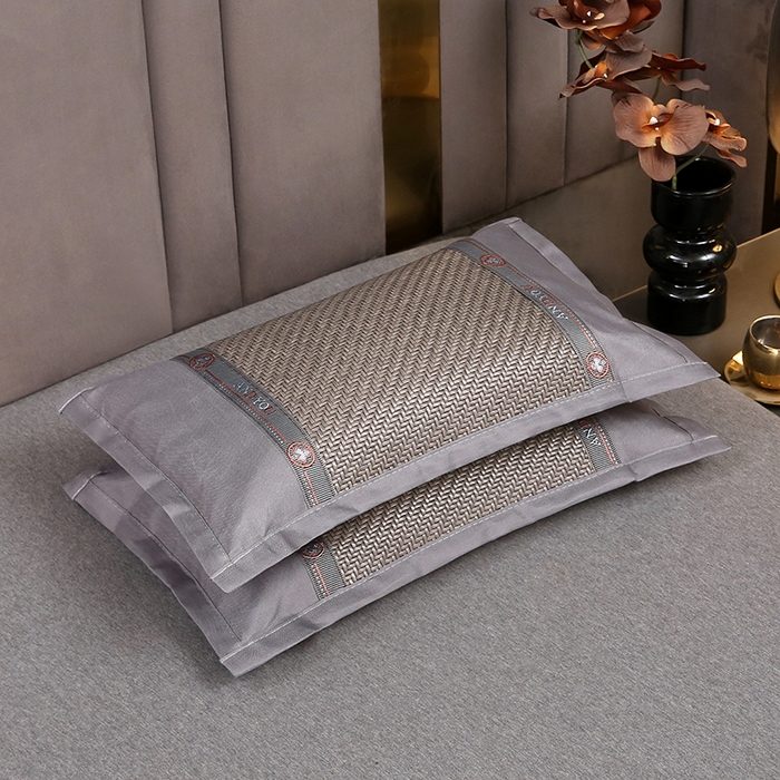 91家纺网 家纺一手货源 找家纺 （总）梦叶草 2026新款全荞麦壳枕头夏季冰丝藤席枕芯冰藤荞麦枕竹面竹条凉席枕枕头枕芯