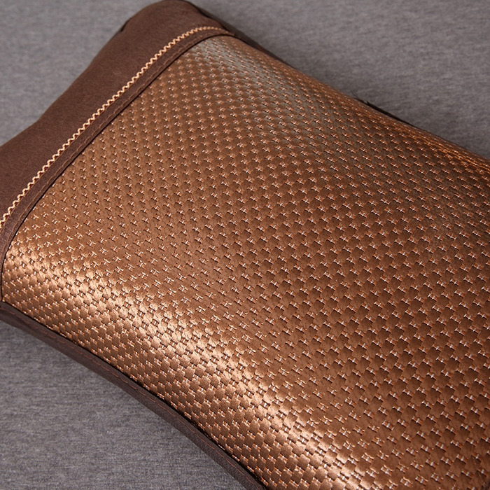 91家纺网 家纺一手货源 找家纺 梦叶草 2026新款全荞麦壳枕头夏季冰丝藤席枕芯冰藤荞麦枕竹面竹条凉席枕枕头枕芯 圆角冰藤荞麦枕-咖色