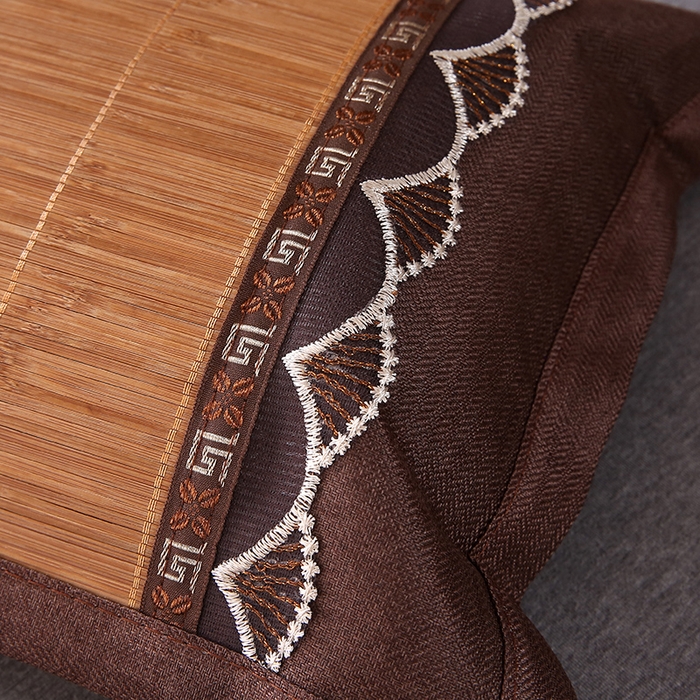 91家纺网 家纺一手货源 找家纺 梦叶草 2026新款全荞麦壳枕头夏季冰丝藤席枕芯冰藤荞麦枕竹面竹条凉席枕枕头枕芯 直角竹席荞麦枕-浅咖色