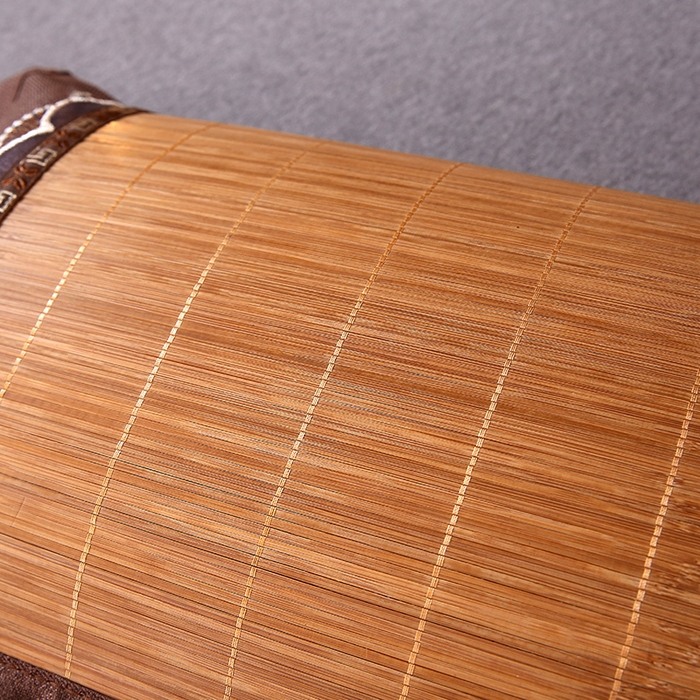 91家纺网 家纺一手货源 找家纺 梦叶草 2026新款全荞麦壳枕头夏季冰丝藤席枕芯冰藤荞麦枕竹面竹条凉席枕枕头枕芯 直角竹席荞麦枕-浅咖色