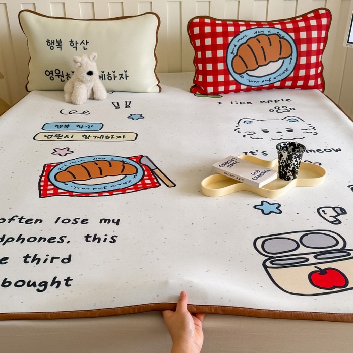 91家纺网 家纺一手货源 找家纺 （总）顾里家纺 2026新款Chic风冰感纤维软席席子凉席