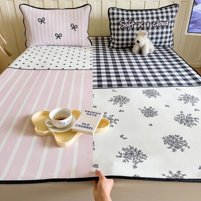 91家纺网 家纺一手货源 找家纺 （总）顾里家纺 2026新款Chic风冰感纤维软席席子凉席