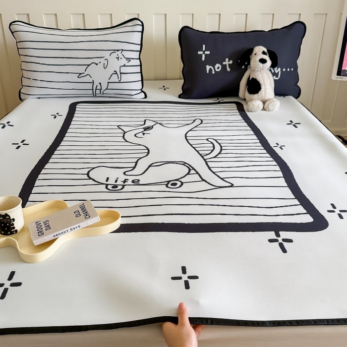 91家纺网 家纺一手货源 找家纺 （总）顾里家纺 2026新款Chic风冰感纤维软席席子凉席