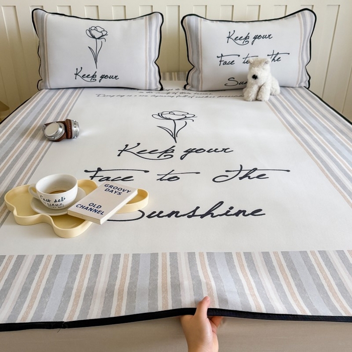 91家纺网 家纺一手货源 找家纺 （总）顾里家纺 2026新款Chic风冰感纤维软席席子凉席