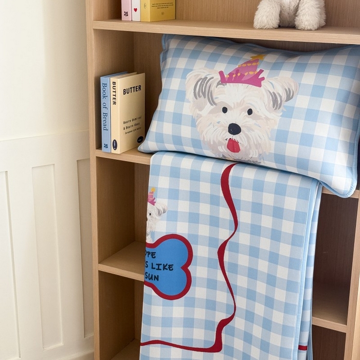 91家纺网 家纺一手货源 找家纺 顾里家纺 2026新款Chic风冰感纤维软席席子凉席 蓝格西高地