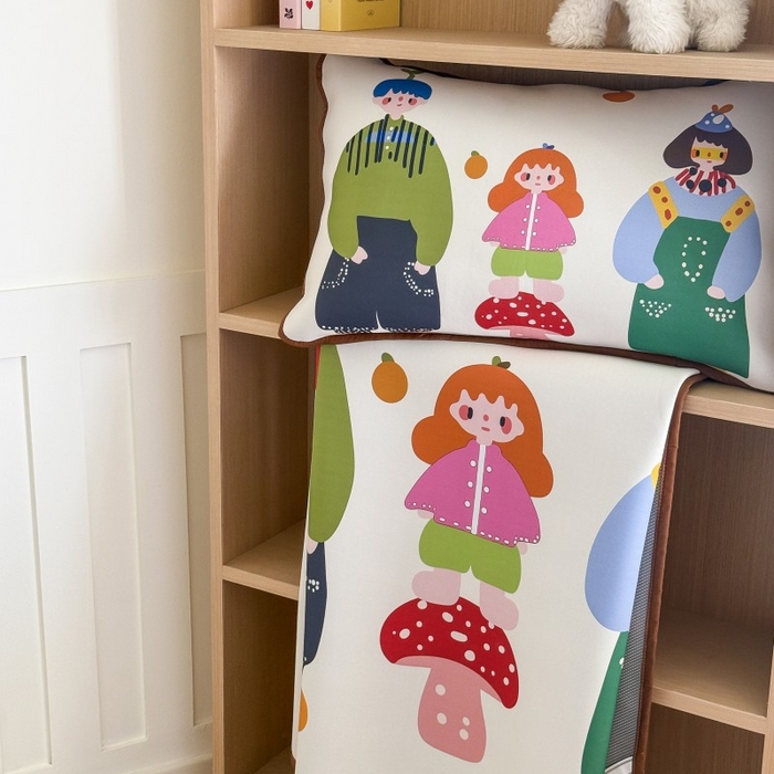 91家纺网 家纺一手货源 找家纺 顾里家纺 2026新款Chic风冰感纤维软席席子凉席 一家人