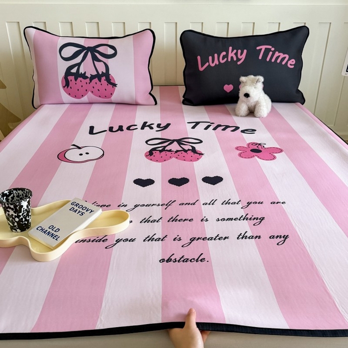 顾里家纺 2026新款Chic风冰感纤维软席席子凉席 甜酷草莓