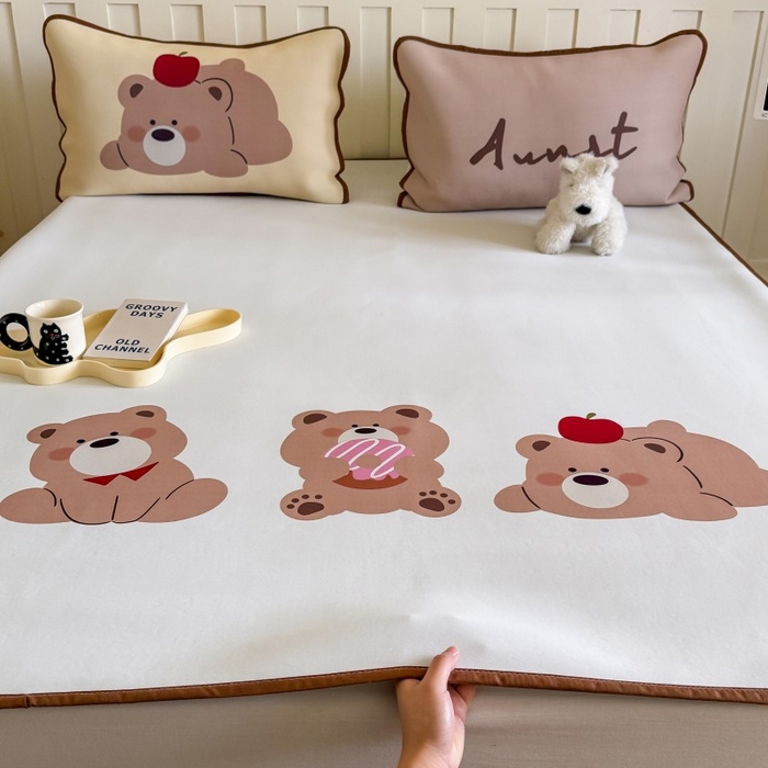 顾里家纺 2026新款Chic风冰感纤维软席席子凉席 小熊仔