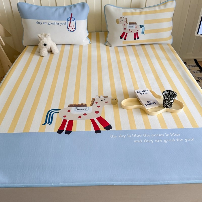 91家纺网 家纺一手货源 找家纺 顾里家纺 2026新款Chic风冰感纤维软席席子凉席 小马驹