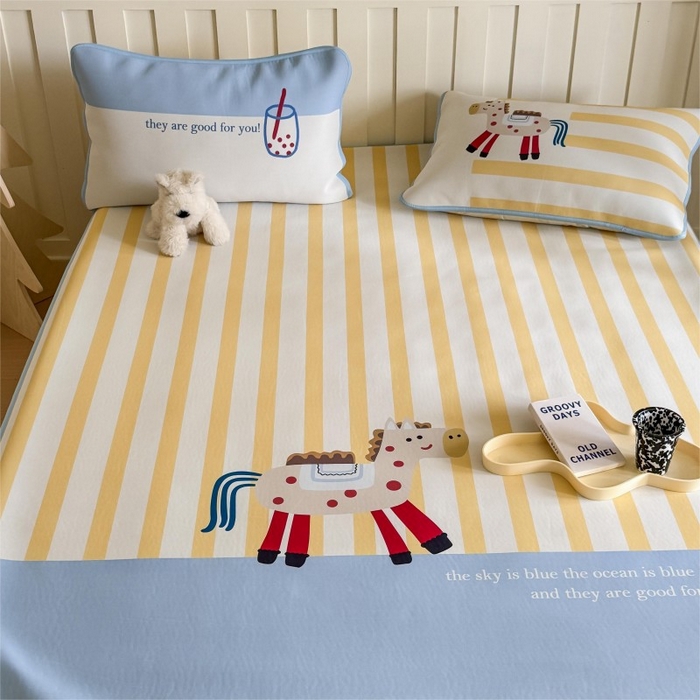 91家纺网 家纺一手货源 找家纺 顾里家纺 2026新款Chic风冰感纤维软席席子凉席 小马驹