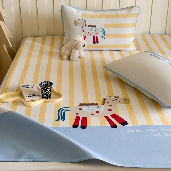 91家纺网 家纺一手货源 找家纺 顾里家纺 2026新款Chic风冰感纤维软席席子凉席 小马驹