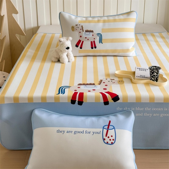 91家纺网 家纺一手货源 找家纺 顾里家纺 2026新款Chic风冰感纤维软席席子凉席 小马驹