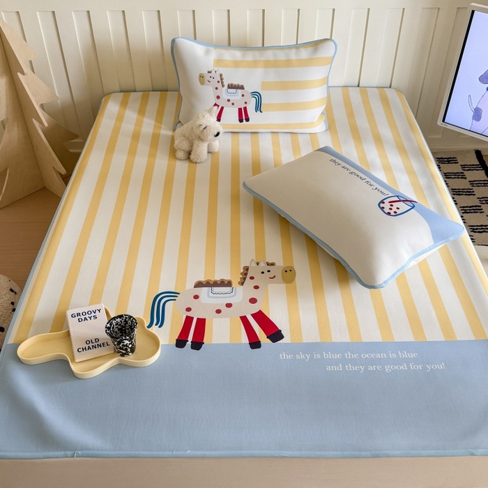 91家纺网 家纺一手货源 找家纺 顾里家纺 2026新款Chic风冰感纤维软席席子凉席 小马驹