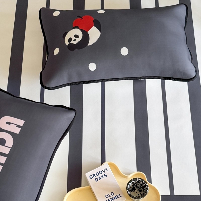 91家纺网 家纺一手货源 找家纺 顾里家纺 2026新款Chic风冰感纤维软席席子凉席 苹果熊猫