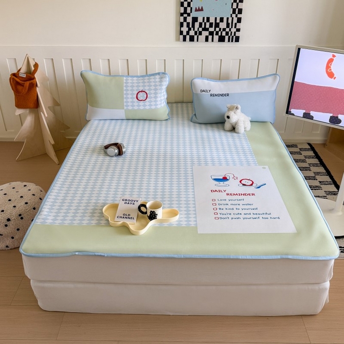 91家纺网 家纺一手货源 找家纺 顾里家纺 2026新款Chic风冰感纤维软席席子凉席 假期日记