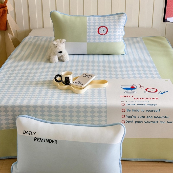 91家纺网 家纺一手货源 找家纺 顾里家纺 2026新款Chic风冰感纤维软席席子凉席 假期日记