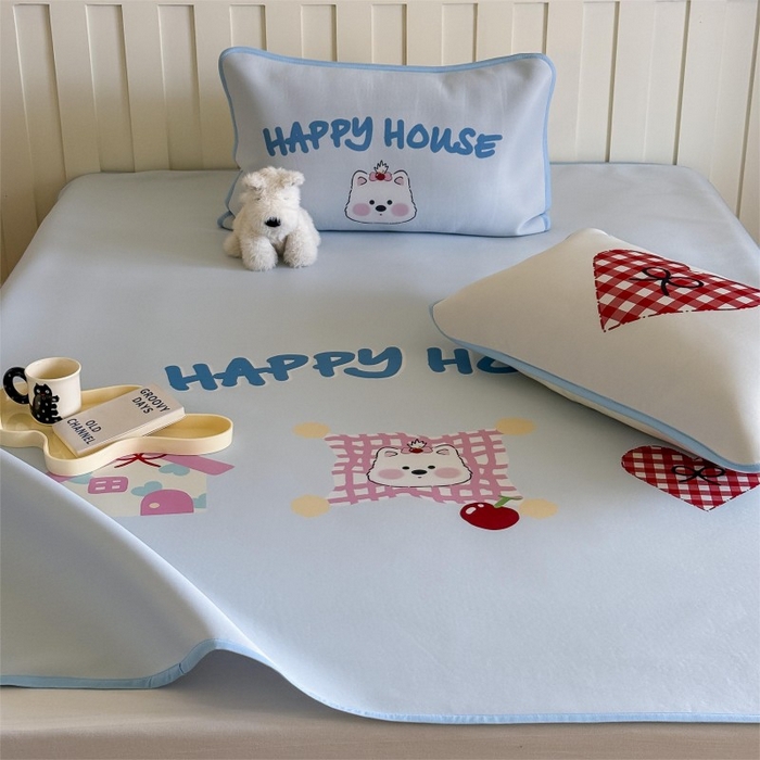 91家纺网 家纺一手货源 找家纺 顾里家纺 2026新款Chic风冰感纤维软席席子凉席 小熊屋