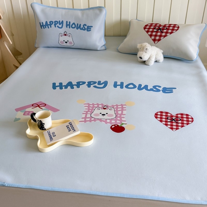 91家纺网 家纺一手货源 找家纺 顾里家纺 2026新款Chic风冰感纤维软席席子凉席 小熊屋