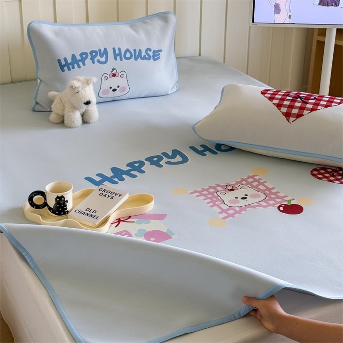 91家纺网 家纺一手货源 找家纺 顾里家纺 2026新款Chic风冰感纤维软席席子凉席 小熊屋