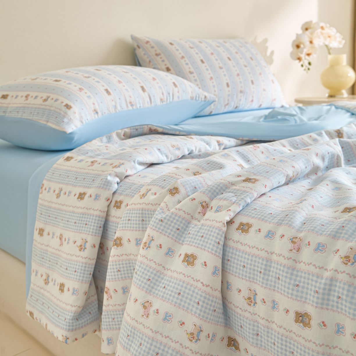 91家纺网 家纺一手货源 找家纺 （总）宜代光年 2026春夏新款全棉双层纱凉感夏被夏凉被空调被