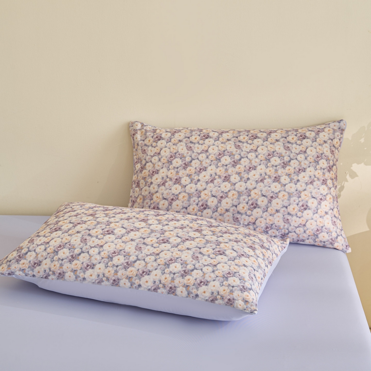 91家纺网 家纺一手货源 找家纺 宜代光年 2026春夏新款全棉双层纱凉感夏被夏凉被空调被 紫雾蔷薇