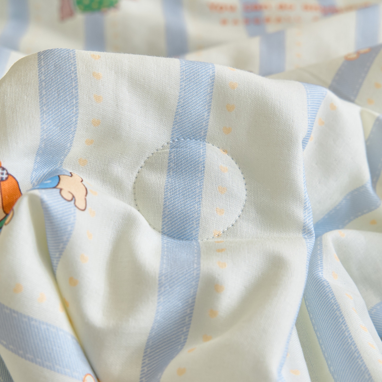 91家纺网 家纺一手货源 找家纺 宜代光年 2026春夏新款全棉双层纱凉感夏被夏凉被空调被 条纹小狗