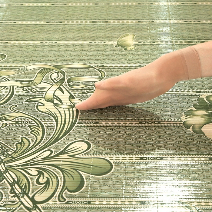 91家纺网 家纺一手货源 找家纺 （总）思雅庭 2026新款艾草宽边绣花驱蚊席凉席竹席