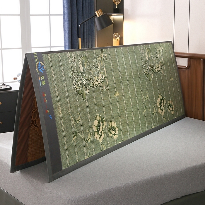 91家纺网 家纺一手货源 找家纺 （总）思雅庭 2026新款艾草宽边绣花驱蚊席凉席竹席