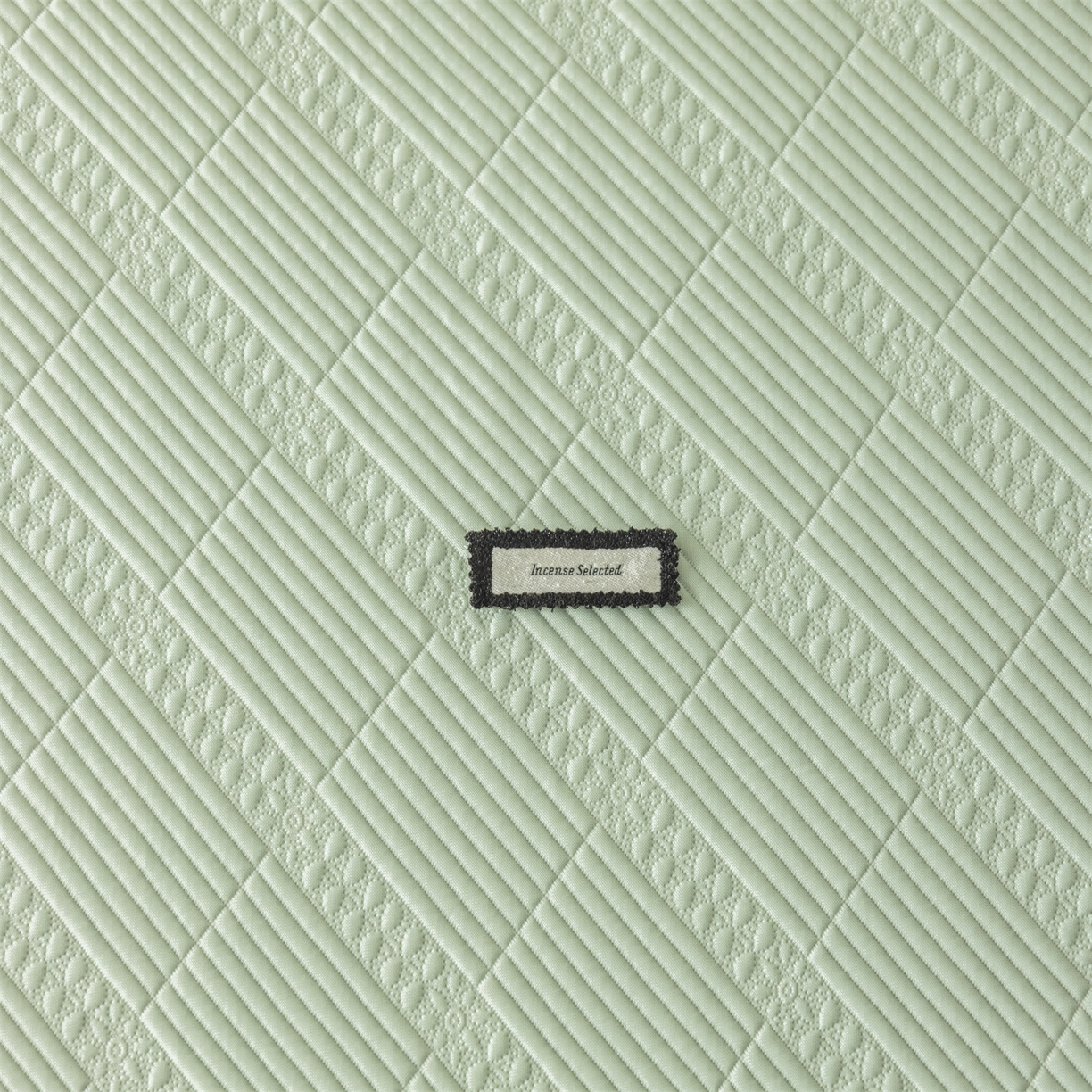 91家纺网 家纺一手货源 找家纺 赛丽雅 2026春夏新款480克A类PE聚乙烯提花冰豆豆凉感床裙款凉席三件套席子空调软席 方格-绿