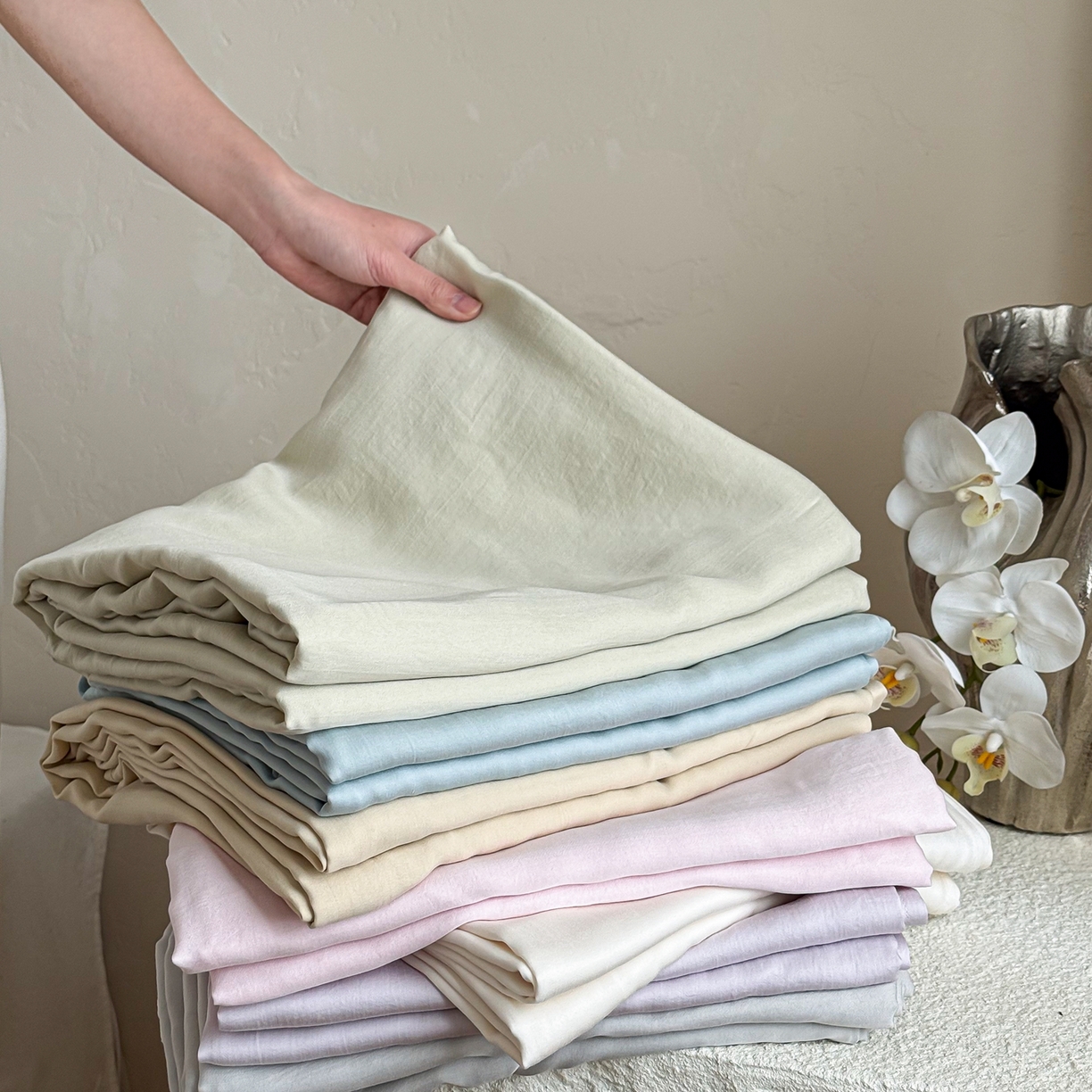 91家纺网 家纺一手货源 找家纺 （总）时光里 2026新款60支水洗天丝单床单 床单单件床单单品