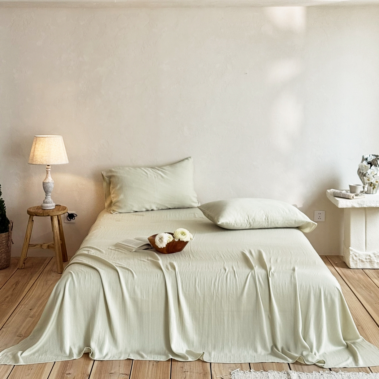 91家纺网 家纺一手货源 找家纺 （总）时光里 2026新款60支水洗天丝单床单 床单单件床单单品