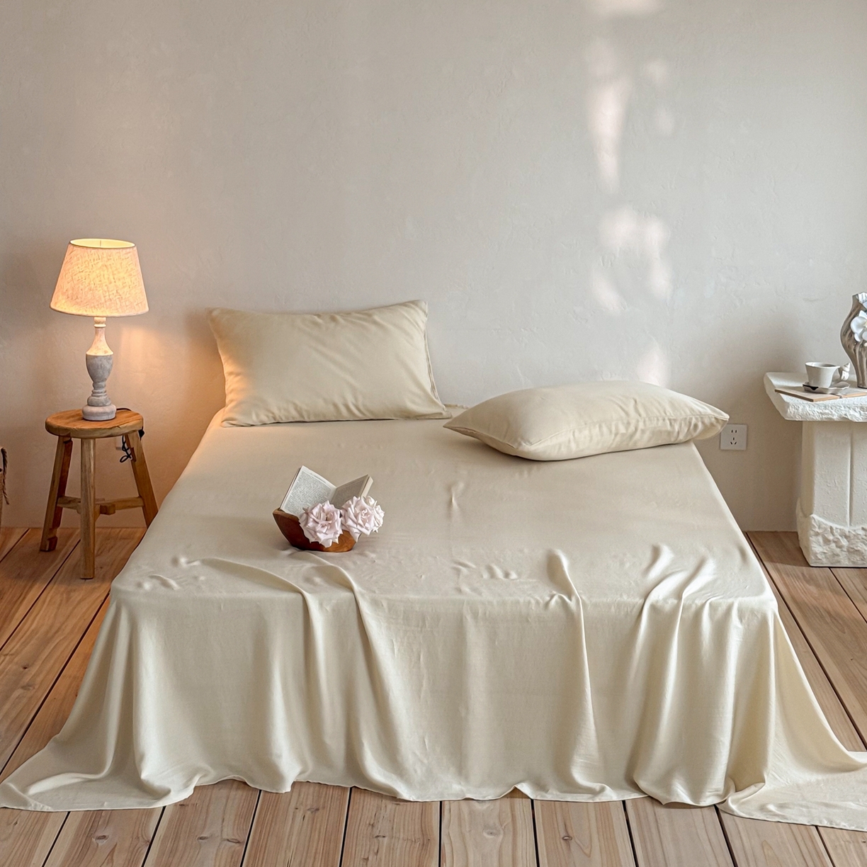 91家纺网 家纺一手货源 找家纺 （总）时光里 2026新款60支水洗天丝单床单 床单单件床单单品