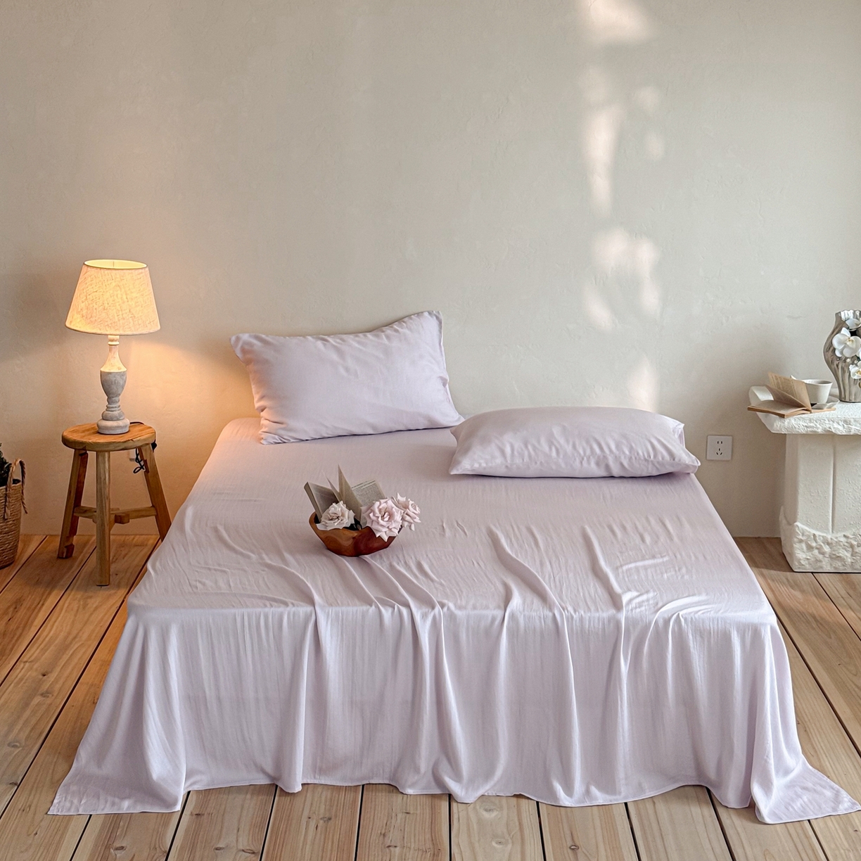 91家纺网 家纺一手货源 找家纺 （总）时光里 2026新款60支水洗天丝单床单 床单单件床单单品