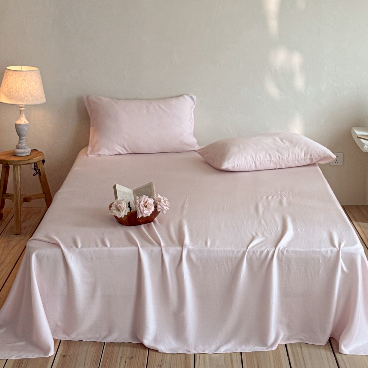 91家纺网 家纺一手货源 找家纺 （总）时光里 2026新款60支水洗天丝单床单 床单单件床单单品