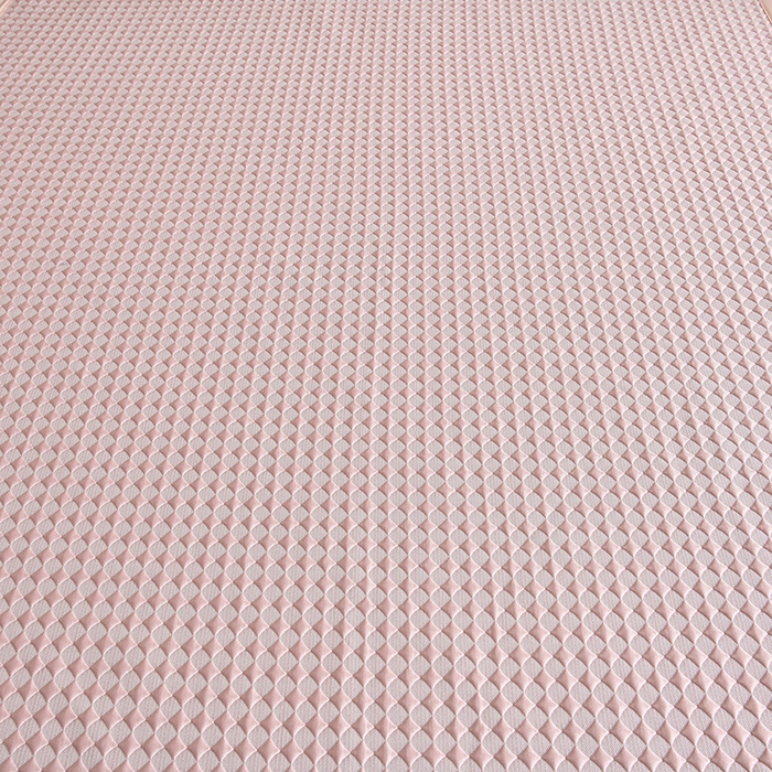 91家纺网 家纺一手货源 找家纺 （总）畅畅家纺 2026新款PE凉感豆豆凉席绣花三明治复合系列平铺款床席-格韵