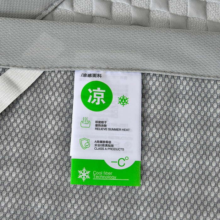 91家纺网 家纺一手货源 找家纺 畅畅家纺 2026新款PE凉感豆豆凉席绣花三明治复合系列平铺款床席-格韵 格韵-灰-平铺款