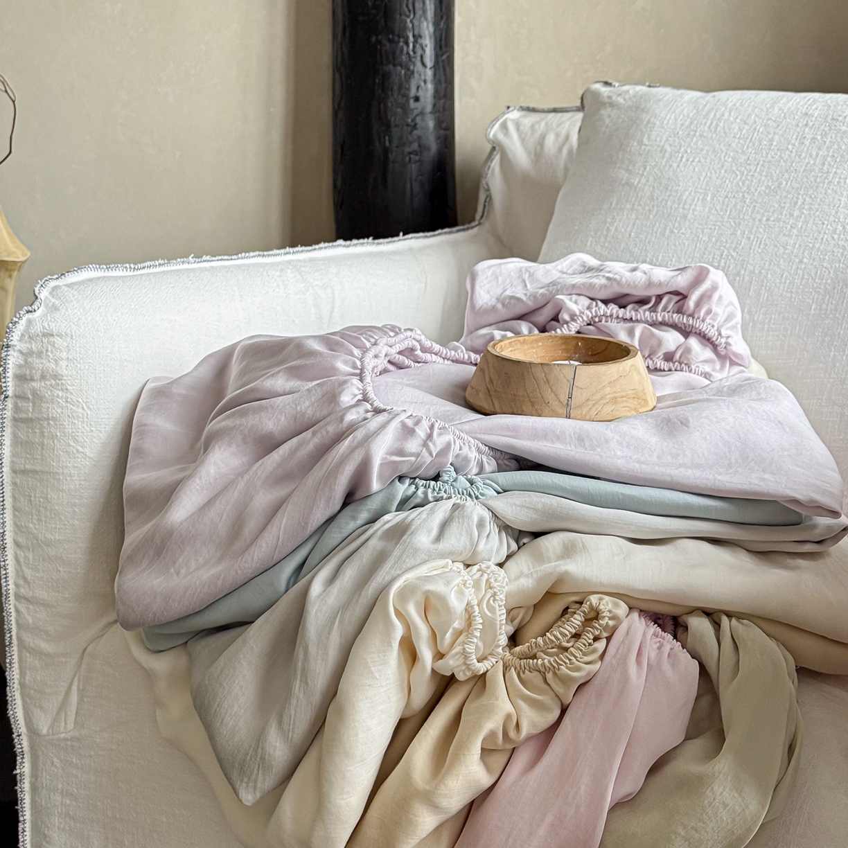 91家纺网 家纺一手货源 找家纺 （总）时光里 2026新款60支水洗天丝单床笠 床笠单件床笠单品