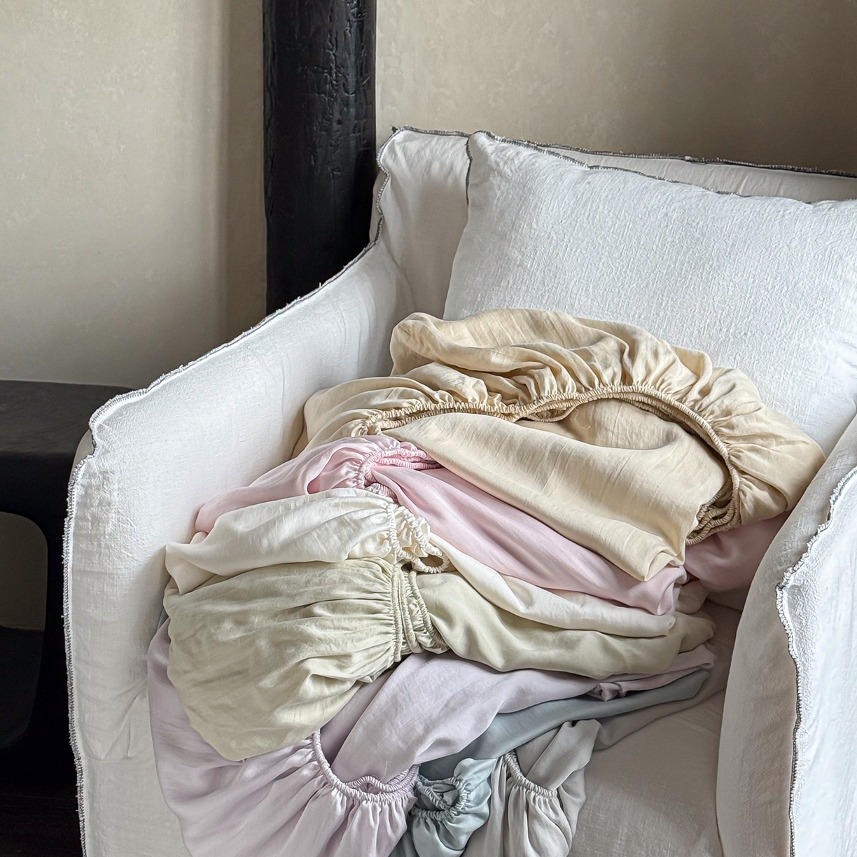 91家纺网 家纺一手货源 找家纺 （总）时光里 2026新款60支水洗天丝单床笠 床笠单件床笠单品