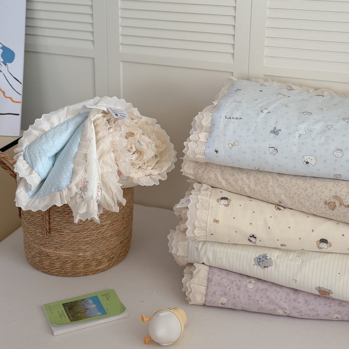 91家纺网 家纺一手货源 找家纺 （总）暖生活 2026春夏新款全棉花边款夏被夏凉被空调被-卡通版